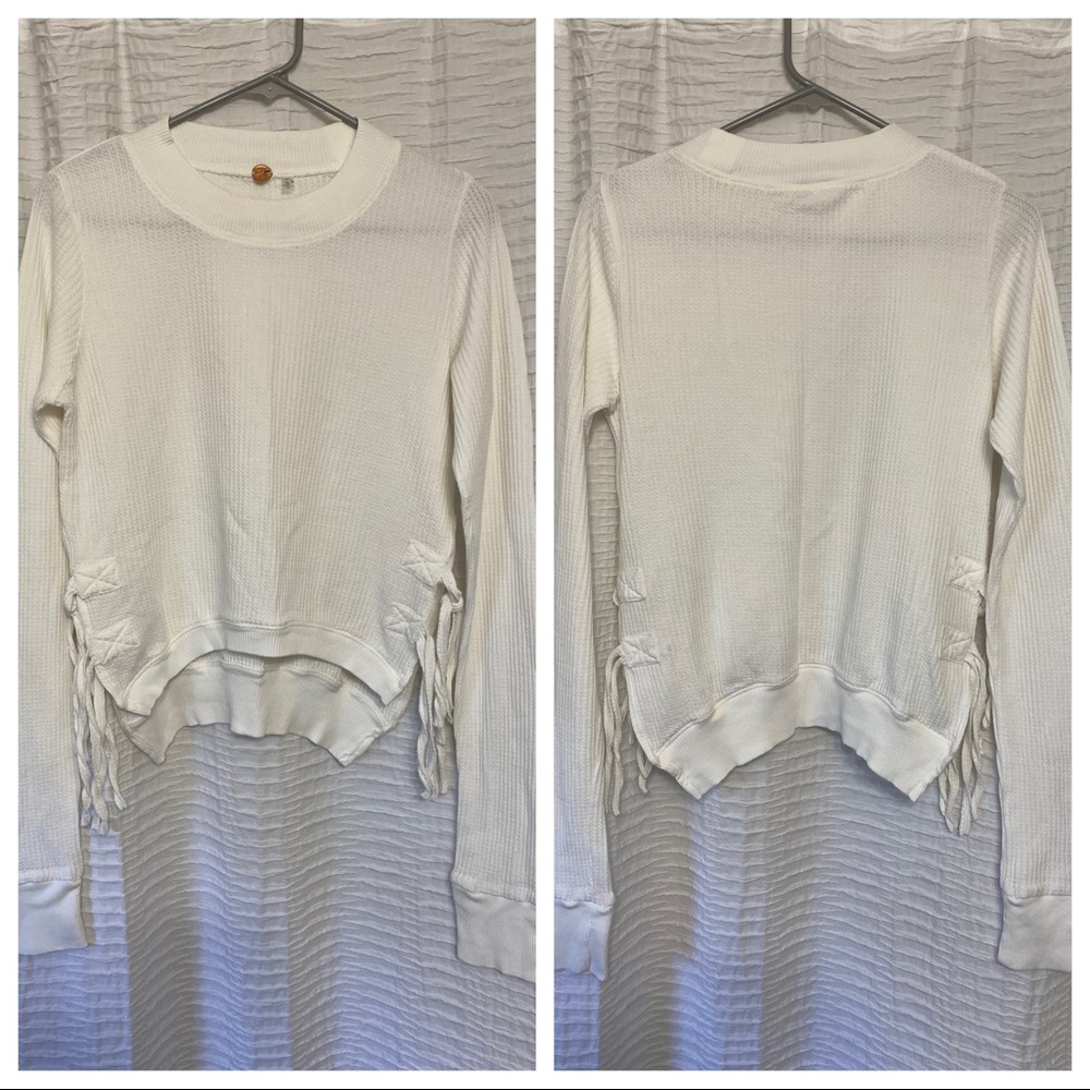 Free People waffle knit long sleeve